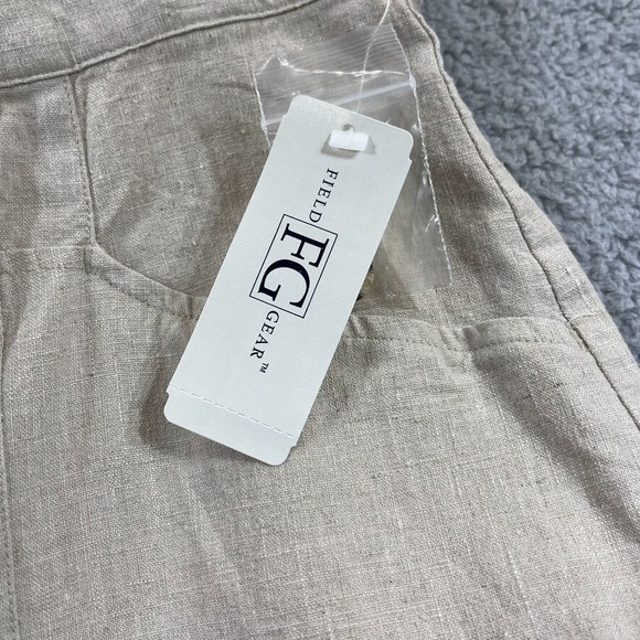 FIELD GEAR Shorts Size 12‎ Vintage Light Tan Shorts Linen Blend New - Picture 8 of 13